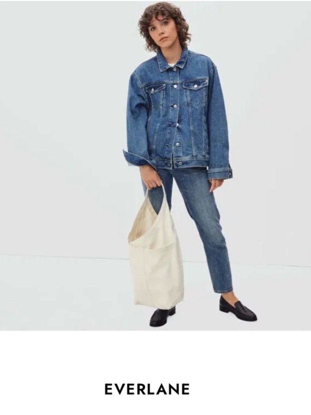 Everlane Teardrop Canvas Bag White